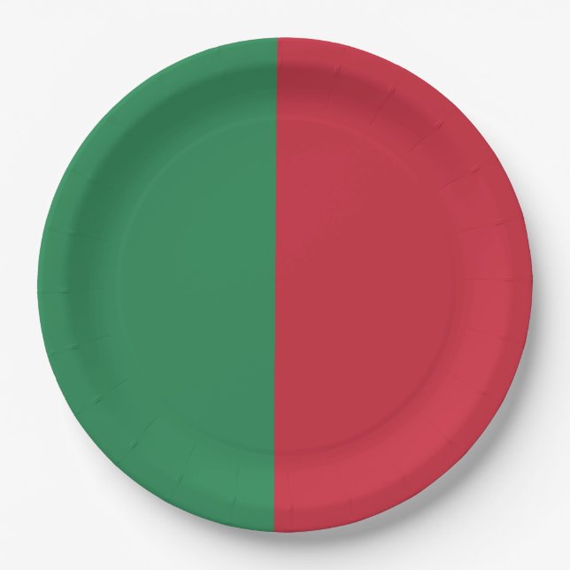  Decorative Half And Half  Paper Plates (Front)