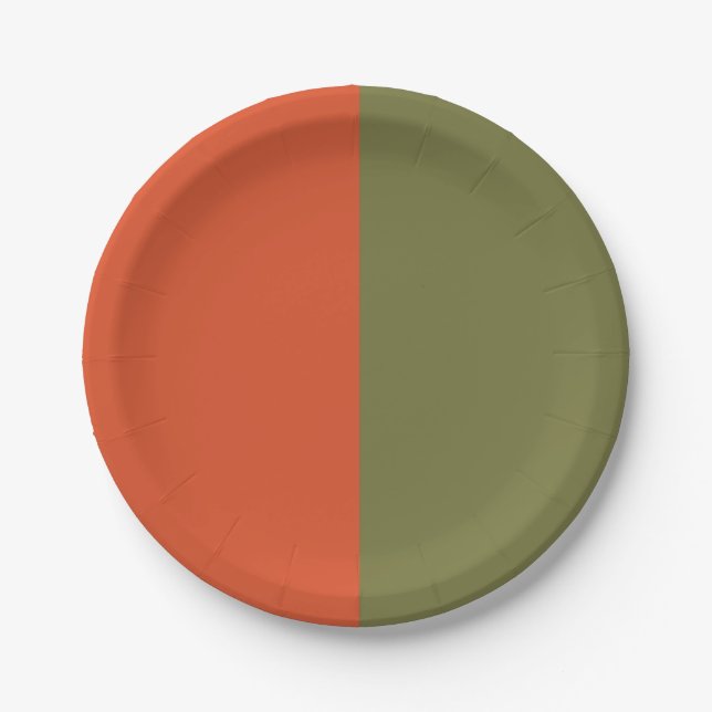  Decorative Half And Half  Paper Plates (Front)