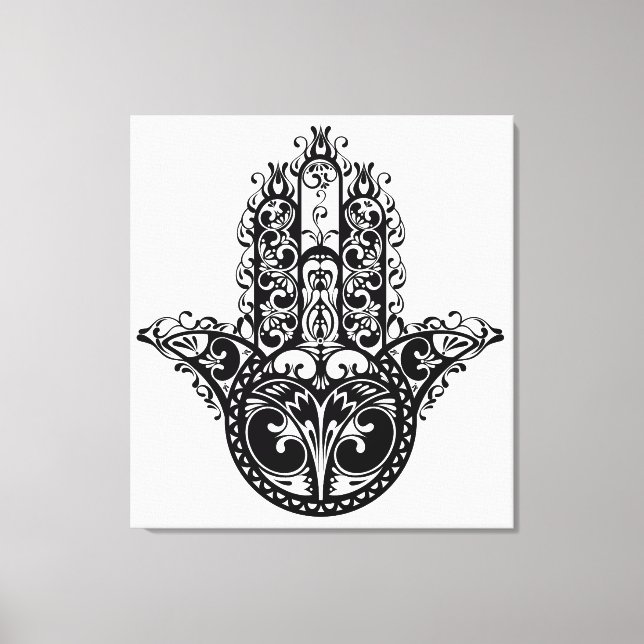 Decorative Hamsa Design 6 Canvas Print (Front)