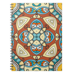 Decorative hand drawn seamless pattern. Colorful a Notebook