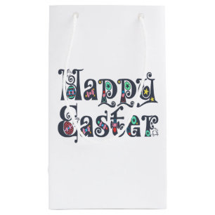 Decorative Happy Easter Typography Gift Bag
