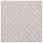 Decorative heart flower pink stripe girls fabric