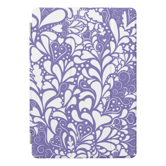 Decorative Hearts and Flourishes Pattern iPad Pro Cover (Front)