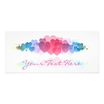 Decorative Hearts Rack Card by Kjpargeter at Zazzle