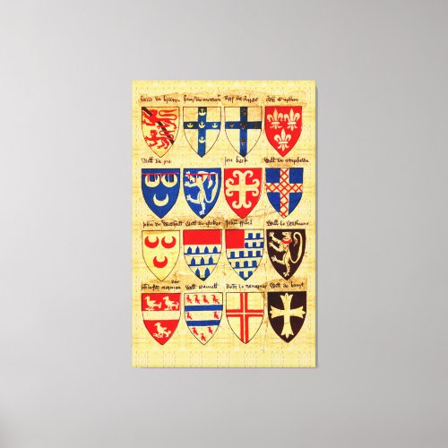 Decorative Heraldry Pattern Canvas Print