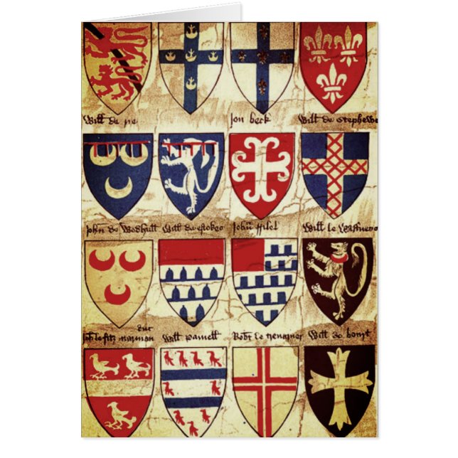 Decorative Heraldry Pattern Cards (Front)