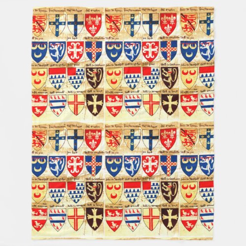 Decorative Heraldry Pattern Fleece Blanket