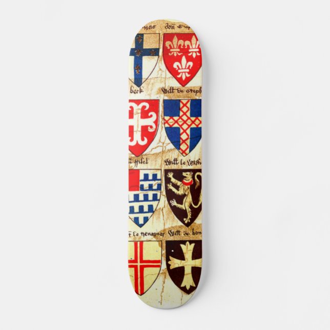 Decorative Heraldry Pattern Skateboard (Front)