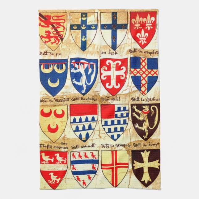 Decorative Heraldry Pattern Towel (Vertical)