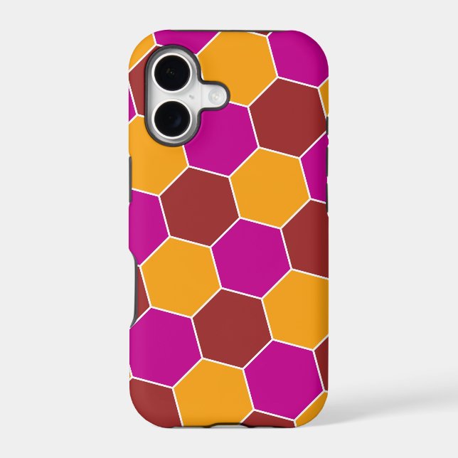 Decorative Hexagons Mosaic Pattern #8 Iphone Case (Back)