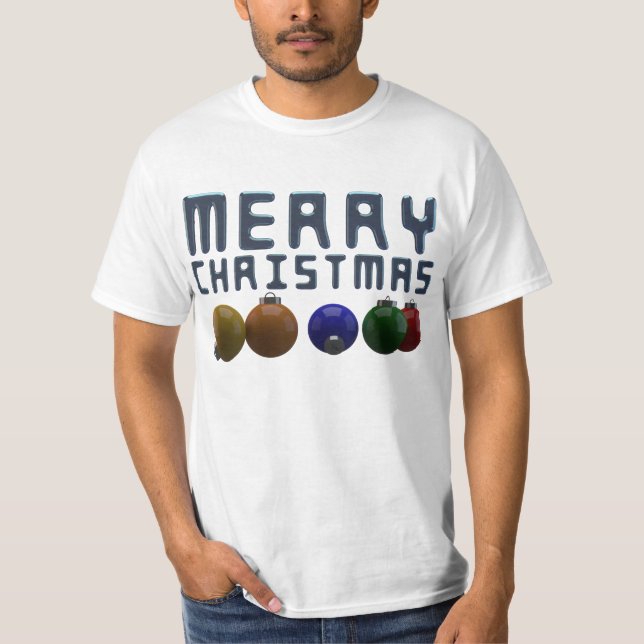 Decorative Holiday Ornament Merry Christmas  T-Shirt (Front)