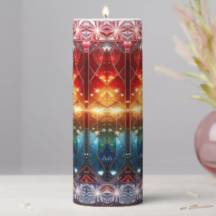 Decorative Holiday Pillar Candle