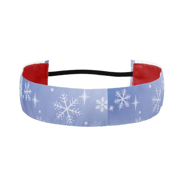 Decorative Holiday Snowflake Athletic Headband (Front)