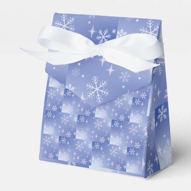 Decorative holiday snowflake Favor Box (Front Side)