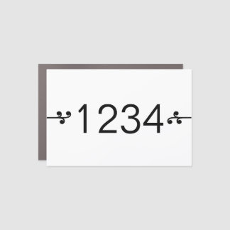 Decorative House Number White Mailbox Car Magnet