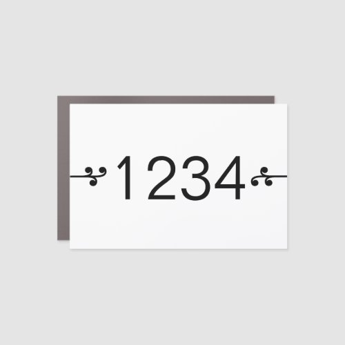 Decorative House Number White Mailbox Car Magnet