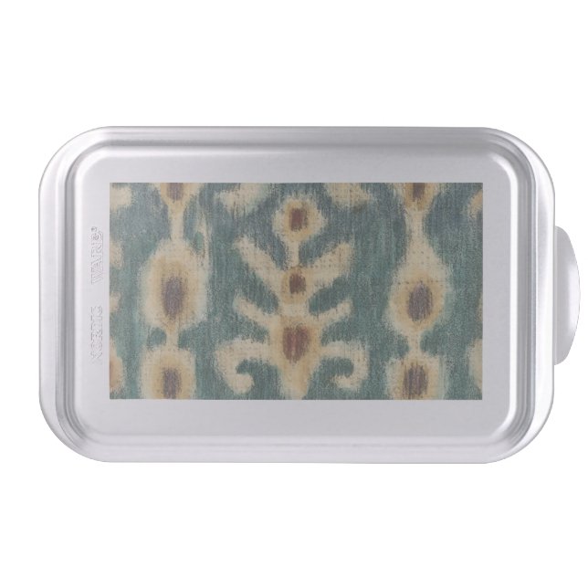 Decorative Ikat Fabric Design by Chariklia Zarris Cake Pan (Front)
