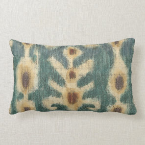 Decorative Ikat Fabric Design by Chariklia Zarris Lumbar Pillow