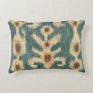 Decorative Ikat Fabric Design by Chariklia Zarris Pillow