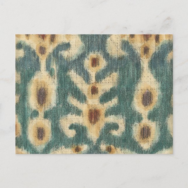 Decorative Ikat Fabric Design by Chariklia Zarris Postcard (Front)