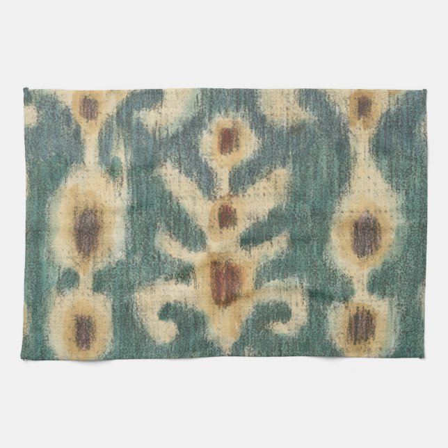 Decorative Ikat Fabric Design by Chariklia Zarris Towel (Horizontal)