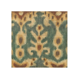 Decorative Ikat Fabric Design by Chariklia Zarris Wood Wall Art