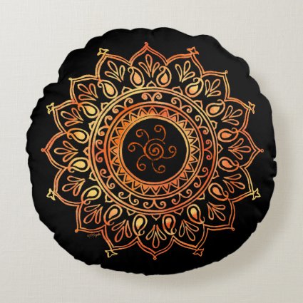 Decorative Indian Sun Round Pillow