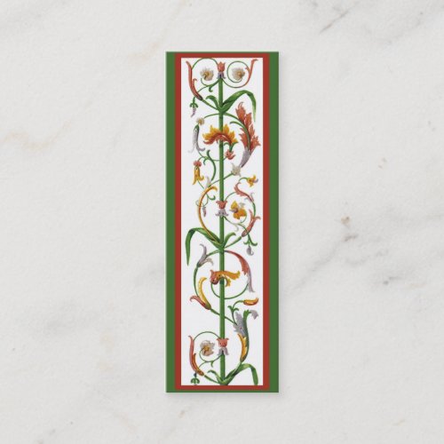 Decorative Italian Ironwork Bookmark Profile Card Business Card
