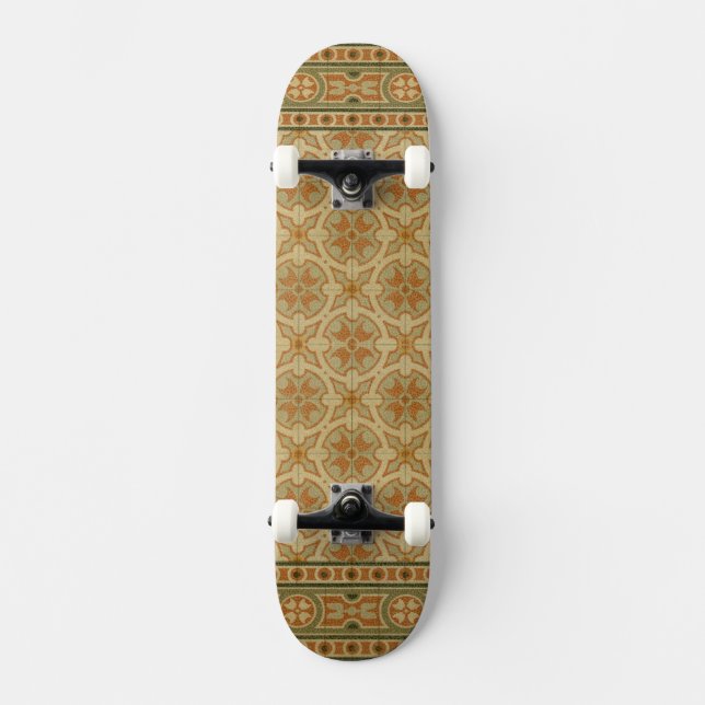 Decorative Italian Mosaic Tiles by Vision Studio Skateboard Deck (Front)