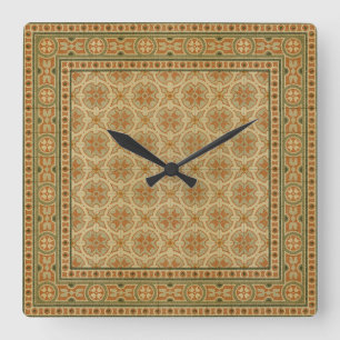 Decorative Italian Mosaic Tiles by Vision Studio Square Wall Clock