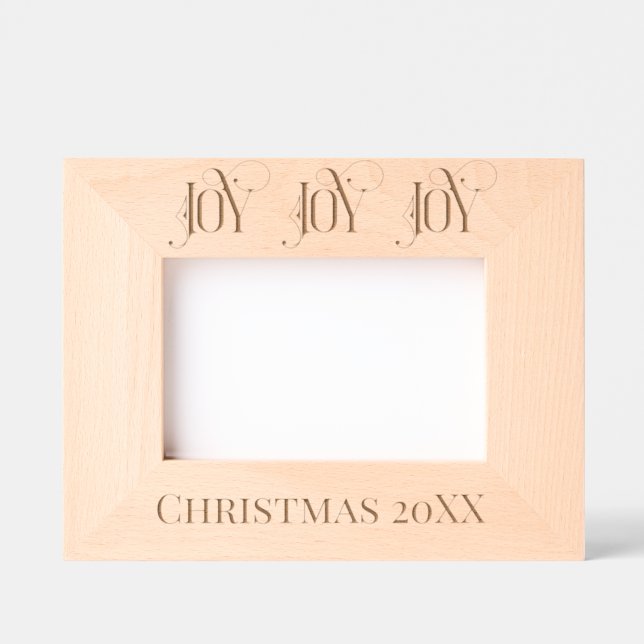 DECORATIVE JOY, DATED CHRISTMAS PHOTO ENGRAVED FRAMES (Front)