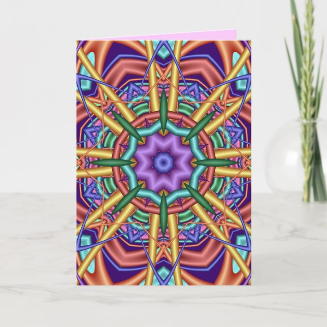 Decorative kaleidoscope Birthday card (Front)