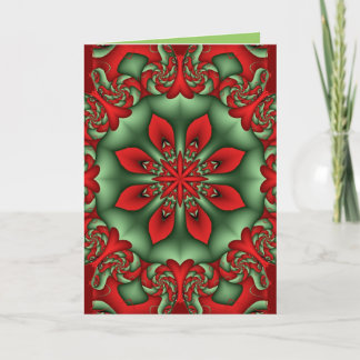 Decorative kaleidoscope Christmas card with Text
