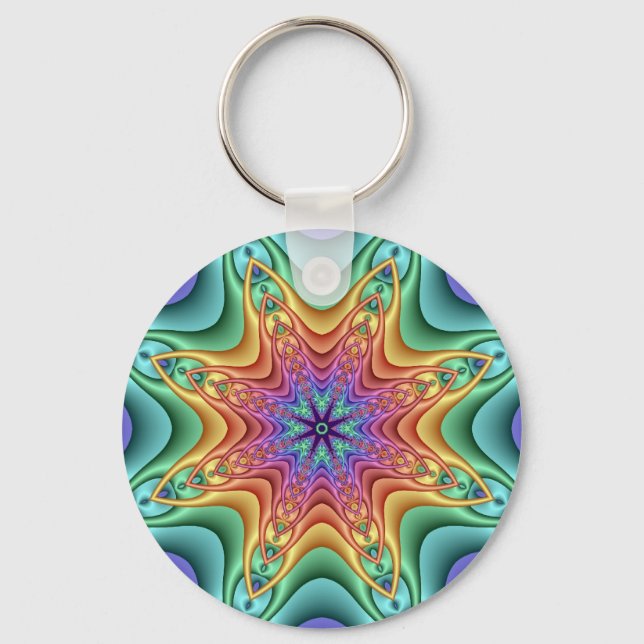 Decorative kaleidoscope keychain (Front)