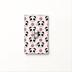 Decorative Kawaii Panda Mandala Pattern Light Switch Cover