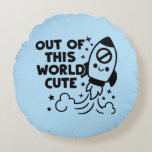 Decorative Kawaii Rocket Cushion - Sweet Space