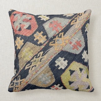 Decorative Kilim, Navaho Weave, Woven Textile Throw Pillow