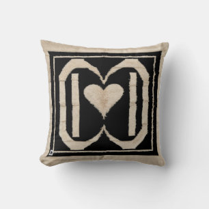 Decorative Kilim Pillows: Black and White Throw Pillow