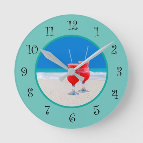 Decorative Kitchen Beach Theme Tropical Wall Clock