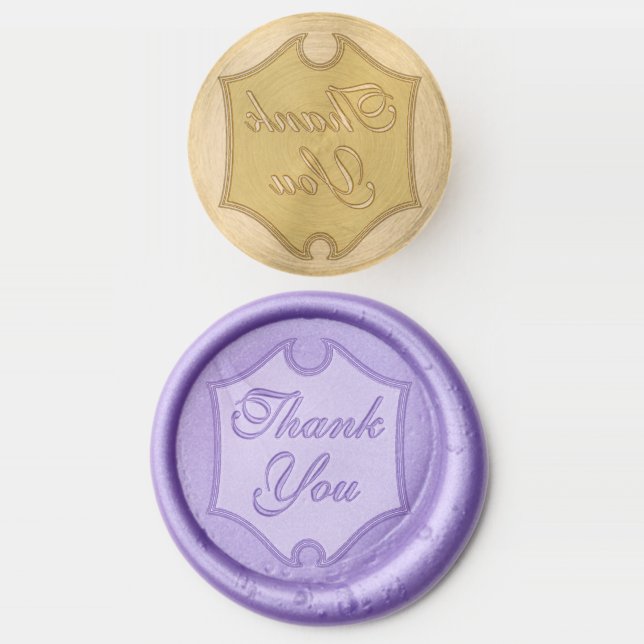 Decorative Label Thank You Wax Seal Stamp (Stamped)
