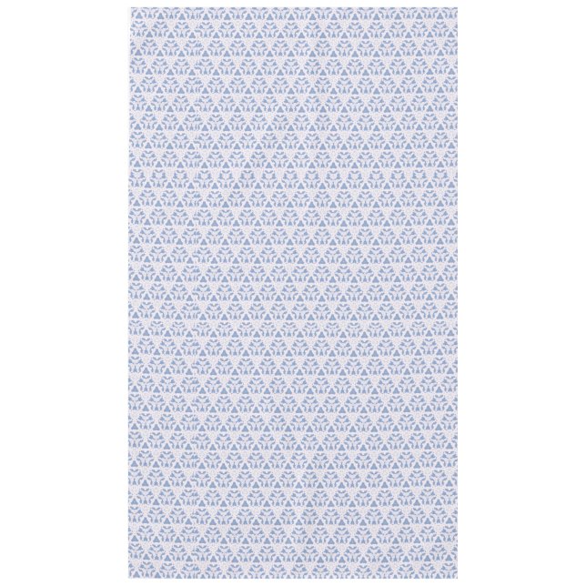 Decorative Lace Triangles Blue White Tablecloth (Front)