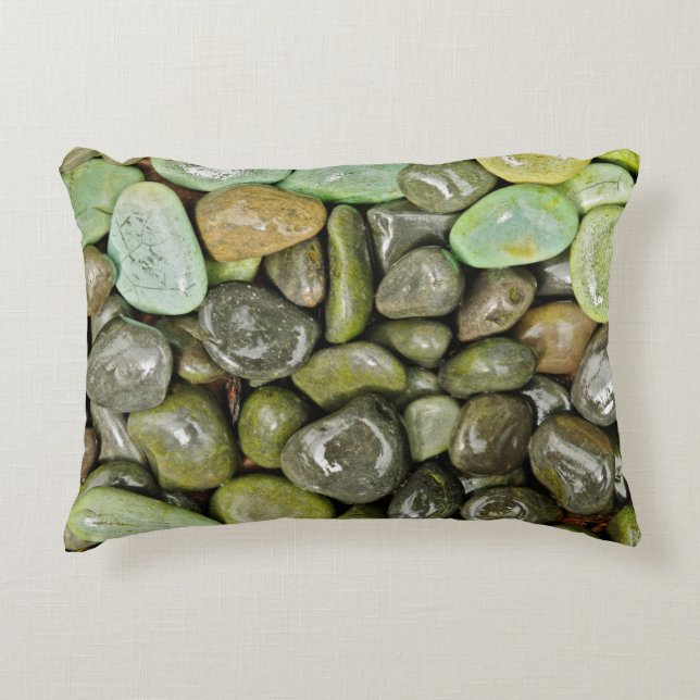 Decorative landscaping rocks accent pillow (Front)