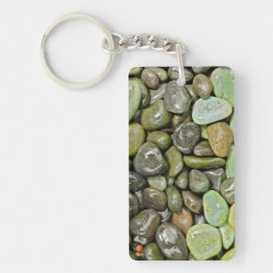 Decorative landscaping rocks keychain