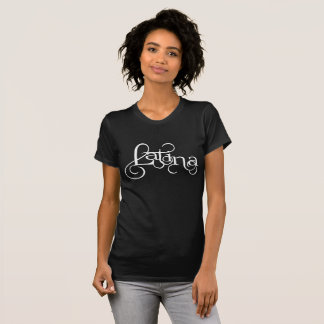 Decorative "Latina" Text T-Shirt