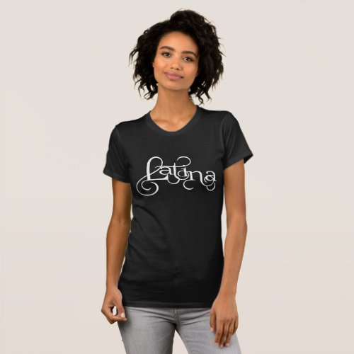 Decorative Latina Text T_Shirt