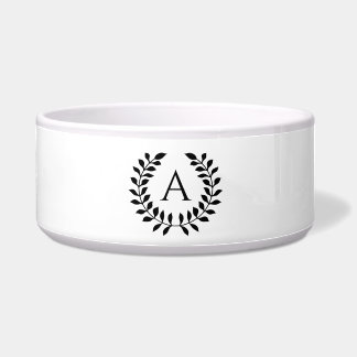 Decorative Laurel Wreath With Custom Monogram Bowl