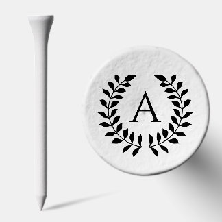 Decorative Laurel Wreath With Custom Monogram Golf Tees