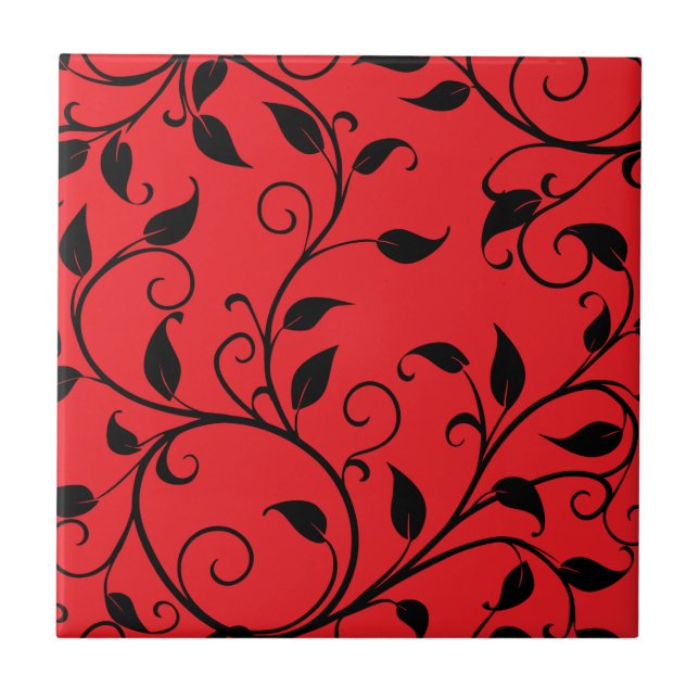 Decorative Leaf Ceramic Tile (Front)