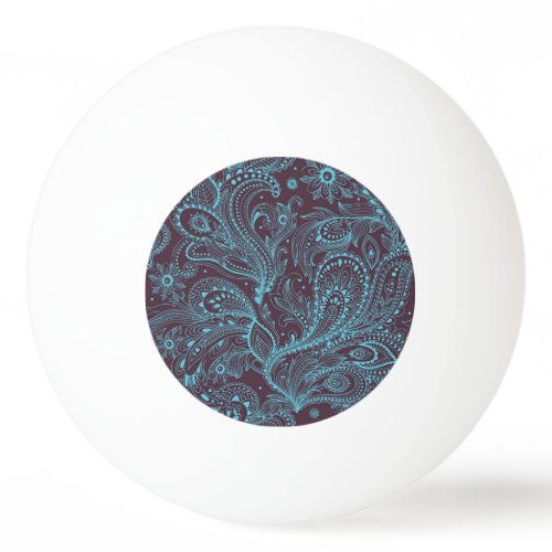 Decorative Leaves: Seamless Pattern Background Ping Pong Ball
