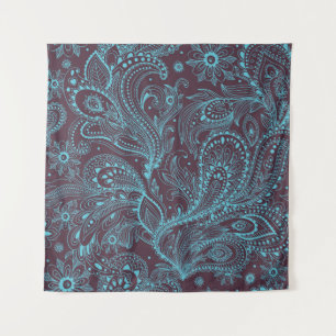 Decorative Leaves: Seamless Pattern Background Tapestry